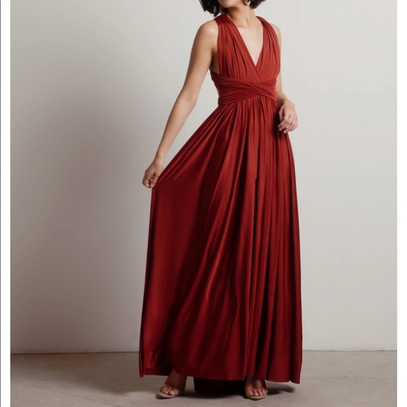 Multi-way Maxi Dress - Burgundy/Maroon - Picture 1 of 3